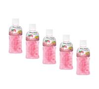 Moggu Moggu 320ml - Lychee - A Delicious Strawberry Flavoured Drink With Pieces Of Nata De Coco - Pack of 5 x 320ml