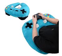 Moginno Gaming Pillow, Lap Desk Reading Pillow for Adults Teens, Arm Support Pillow for Sitting in Bed Sofa, Playing Steam Deck/Switch/Xbox/PS5, Gamer Gifts for Men Teenage Boy, Blue