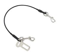 Mogoko Chew Proof Dog Car Seatbelt Safety Restraint Pet No-Chew Tether Cable Stainless Steel Dog Leashes Rope Puppy Vehicle Seat Belt with Double Clip and Latch Attachment (16 inch)