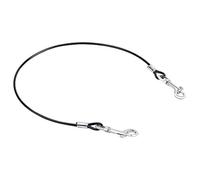 Mogoko Pet Dog Car Seat Belt Restraint, Coated Stainless Steel Chew Proof Dog Vehicle Safety Tether Cable, Double Clip No-Chew Pet Car Lead-4 Sizes (24 inch)