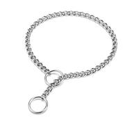 Mogoko Stainless Steel Dog Collar with P Chain, 2mm x 14.0 inch, Silver