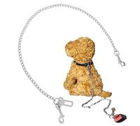 Mogokoyo Stainless Steel No chew Dog Car Seat Belt, Pet Vehicle Safety Restraint Tether, Heavy Duty Big Canine Dog Car Leash Strap with Double Clip and Latch Attachment-25 Inch