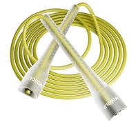 MOGOLD Unbreakable 5mm pvc Jump Rope - Pro-Grade PP Handles with Diamond Texture, 40X Strength PVC Cord, Adjustable 3m Length for HIIT, Home Gym, or Boxing Training (Portable & Tangle-Free
