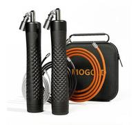 MOGOLD Weighted Jump Rope for Men/Women,Interchangeable Heavy PVC Cords