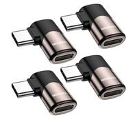 MOGOOD 90 Degree USB C Male to Female Adapter (4 Pack), Type-C 3.1/40Gbps PD 100W Fast Charge Extender for Steam Deck Accessories, Notebook, PC, Tablet, Galaxy S22