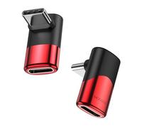 MOGOOD 90 Degree USB C Right Angle Adapter - USB C Male to Female, Extender for MacBook Pro, iPad Pro, Nintendo Switch, Steam Deck - 2 Pack