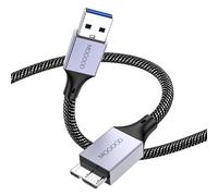 MOGOOD Hard Drive Cable 2M, USB 3.0 to Micro B Cable Compatible with Portable External Hard Drives,WD Elements,Seagate Expansion,Samsung M3 1TB/Galaxy S5/Note 3-Grey