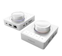 MOGOOD Knob hub Button USB-C Hub 9-in-1 Docking Station 4K@60Hz HDMI 100W PD 5Gbps USB-C & USB-A SD/TF 3.0 card reader (89 MB/s read speed) 3.5 mm AUX RGB lighting for laptop PC