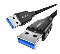 MOGOOD Type A to Type A Double-Sided USB 3.0 Cable 5M Male to Male Extender for Data Transfer Compatible With Hard Drive, Laptop, DVD Player, TV, Hub