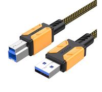 MOGOOD USB 3.0 Cable Type A to B, Nylon Braided, 10ft/3M | 5Gbps High Speed Data Transfer USB A to Type B Cable Compatible with Docking Station External Hard Drives Scanner Printer etc