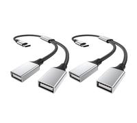 MOGOOD USB C Splitter, Type c to Dual USB A Female Adapter, Type C to Double USB 2.0 Adapter, Double USB 2.0 OTG Splitter Cord Converter for MacBook Pro, Google Pixel, Galaxy S20 S22 S9 / Note 8