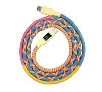 MOGOOD USB C to USB C Fast Charging Cable 60W, USB C Data Cable with LED Display, 1.5M Colored Nylon Braided USB C Cable for iPhone 16/15 Pro Max, Samsung Galaxy S23/22, MacBook ProM4, MacBook Air