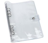 Mogoostry A5 6-Ring Binder Cover Clear Refillable PVC Notebook Binder with Snap Button Closure File Folder for 6-Holes Filler Paper Loose Leaf Personal Planner