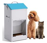 MOGOULUA 15 lbs Automatic Dog Feeder Outdoor Automatic Dog Feeder for Pets and Cats Automatic Dog Feeder Wall Hanging Self Feeding Station
