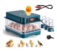 MOGOULUA 24 Egg Incubator Fully Automatic Incubator Dual Electric Egg Brooding Machine for Silkies Egg Candler Auto-turning Incubator Quail Hatching Machine