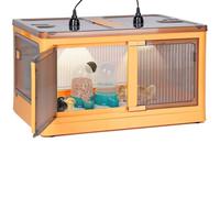 MOGOULUA Chicken Brooder Box 115L Large Foldable Chick Brooder Box Hold up to 25 Chicks Poultry Breeding Box for Chicks Ducklings Quail Hamster Guinea Pig Kitten Puppies