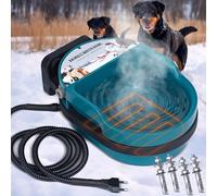 MOGOULUA Heated Water Bowl for Dogs Water Bowl Drinking Bowl Wall Mounted 2.3 L Automatic Filling Water Drinker for Pets with Float Valve
