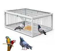 MOGOULUA Pigeon Cage 60 cm with Top Open Skylight Bird Cage for Pigeons, Carrier Pigeons, Meat Pigeons, Snow Pigeons, Quails (White)