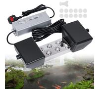 MOGOULUA Ultrasonic Fogger 6 Head Mist Maker 5.5L/H with Waterproof Power Supply and Buoys Set Pond Atomizer Garden Air Humidifier for Halloween Christmas Wedding Party Food Preservation