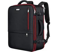 Mogplof Carry on Backpack for Men, 19.5"x14"x6" Expandable Travel Backpack Flight Approved, Extra Large Backpack Suitcase, Water Resistant Luggage Backpack Fit for 17 17.3 Inch Laptop, Black