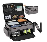 Mogplof Extra Large 2 Layer Golf Trunk Organizer, Golf Gifts for Men Golfers, 20"x 14"x 10" Water-Resistant Car Durable Golf Organizer for 2 Pair Shoes, Balls, Tees, Clothes, Gloves, Accessories