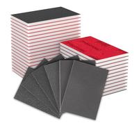 MOGRQAP 24 PCS 70x100mm Sanding Sponge Set, 180/320/400/600/800/1000 Grits Wet Dry Reusable Block Soft Foam Sandpaper Flexible Foam Filled Sanding Pad for Drywall Metal Wood Furniture Polishing