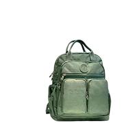 MOGSA School Bag Woman Backpack Waterproof Nylon Soft Handle Solid Multi-Pocket Travel Zipper Feminina School Bags Laptop Backpack-green wood chameleon,11.4x3.9x14.6inches