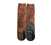 MOGSA Stockings 1 Pair High Knee Long Socks Cotton Unisex Winter Warm Calf Socks-Orangutan,One Size