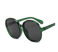 MOGSA Sunglasses Classic Large Frame Ladies Sunglasses Fashion Retro Round Gradient Sunglasses Uv400 Glasses-Green