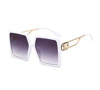 MOGSA Sunglasses Oversized Sunglasses Women'S Retro Square Sunglasses Classic Glasses Women'S Large Frame-White