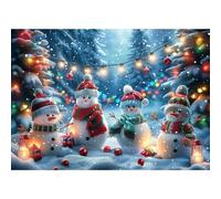 MOGTAA Christmas Diamond Art Painting Kits for Adults, Snowman DIY 5D Diamond Painting Kits for Adults Beginners, Full Drill Winter Diamond Dots Crystal Art Kits for Home Decor Gifts 30x40cm
