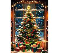 MOGTAA Christmas Tree Diamond Art Painting Kits for Adults, Winter DIY 5D Diamond Painting Kits for Adults Beginners, Full Drill Diamond Dots Crystal Art Kits for Home Decor Gifts 30x40cm