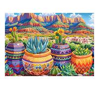 MOGTAA Landscape Diamond Art Painting Kits for Adults, DIY 5D Succulents Diamond Painting Kits for Adults Beginners, Full Round Drill Diamond Dots Crystal Craft Kits for Home Decor 30x40 cm