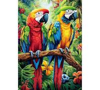 MOGTAA Parrot Diamond Art Kits for Adults, DIY 5D Colorful Bird Diamond Painting Kits for Adults Beginners, Full Round Drill Diamond Dots Crystal Art for Home Decor 30x40 cm