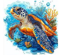 MOGTAA Turtle Diamond Art Painting Kits for Adults, Animal DIY 5D Diamond Painting Kits for Adults Beginners, Full Drill Diamond Dots Crystal Art Kits for Home Decor Gifts 30x30cm