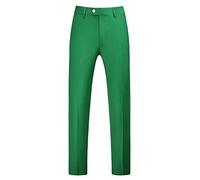 MOGU Mens Slim Fit Front Flat Casual Pants - green - 36