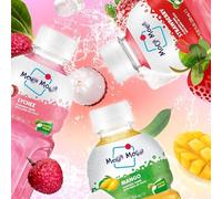MOGU MOGU Assorted Fruit Juice with Nata De Coco 320mL (24 Bottles) HALAL- | Mixed Flavours- Energy Booster Drink | Full of Fruit Fibres