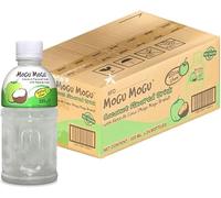 Mogu Mogu Coconut Flavoured Drink with Nata de Coco Jelly, 320ml Bottles (Pack of 24)