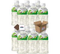 Mogu Mogu Flavored Drinks 12x320ml, COCONUT - Nata De Coco Juice - Refreshing Taste - Fun Drinking During Hot Summers Or Take Them On Trips & Picnics Boxed Treatz