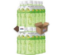 Mogu Mogu Flavored Drinks 12x320ml, MELON - Nata De Coco Juice - Refreshing Taste - Fun Drinking During Hot Summers Or Take Them On Trips & Picnics Boxed Treatz
