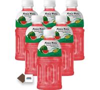 Mogu Mogu Flavored Drinks 6x320ml, Many Flavours To Choose - Nata De Coco Juice - Refreshing Taste - Fun Drinking During Hot Summers Or Take Them On Trips & Picnics Boxed Treatz (6, Watermelon)