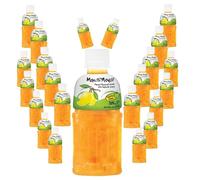 MOGU MOGU Grape Juice with 25% NATA De Coco | Energy Booster Drink | Full of Fruit Fibres - 24x320ML - (Pack of 24, Mango)