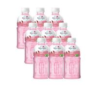 Mogu Mogu Lychee Juice with 25% NATA De Coco | Energy Booster Drink | Full Fruit Fibres | No Added Preservatives and Colours - (Pack of 9, 320 ml Each)