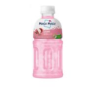 Mogu Mogu Lychee Juice with 25% NATA De Coco Energy Booster Drink (Pack Of 6) Full Of Fruit Fibres Delicious And Nutritious Drink Tasty And Twisty Treat