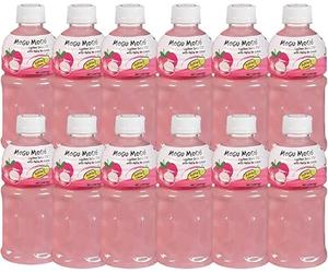 MOGU MOGU Lychee Juice with Nata De Coco, Vitamin D Enriched, 320g, Pack of 24