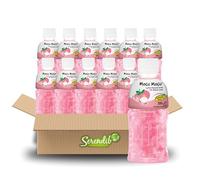 Mogu Mogu Nata De Coco Drink Jelly Texture Fun Refreshment 320ml (Pack of 12, Lychee Flavoured)