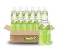 Mogu Mogu Nata De Coco Drink Jelly Texture Fun Refreshment 320ml (Pack of 12, Melon Flavoured)