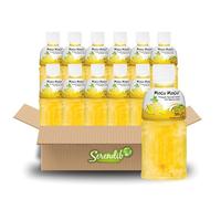 Mogu Mogu Nata De Coco Drink Jelly Texture Fun Refreshment 320ml (Pack of 12, Pineapple Flavoured)