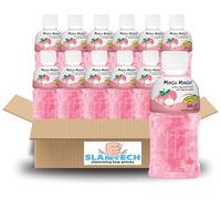 Mogu Mogu Nata De Coco Drink Jelly Texture Fun Refreshment 320ml Pack of 24, Lychee Flavoured