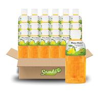 Mogu Mogu Nata De Coco Drink Jelly Texture Fun Refreshment 320ml (Pack of 24, Mango Flavoured)